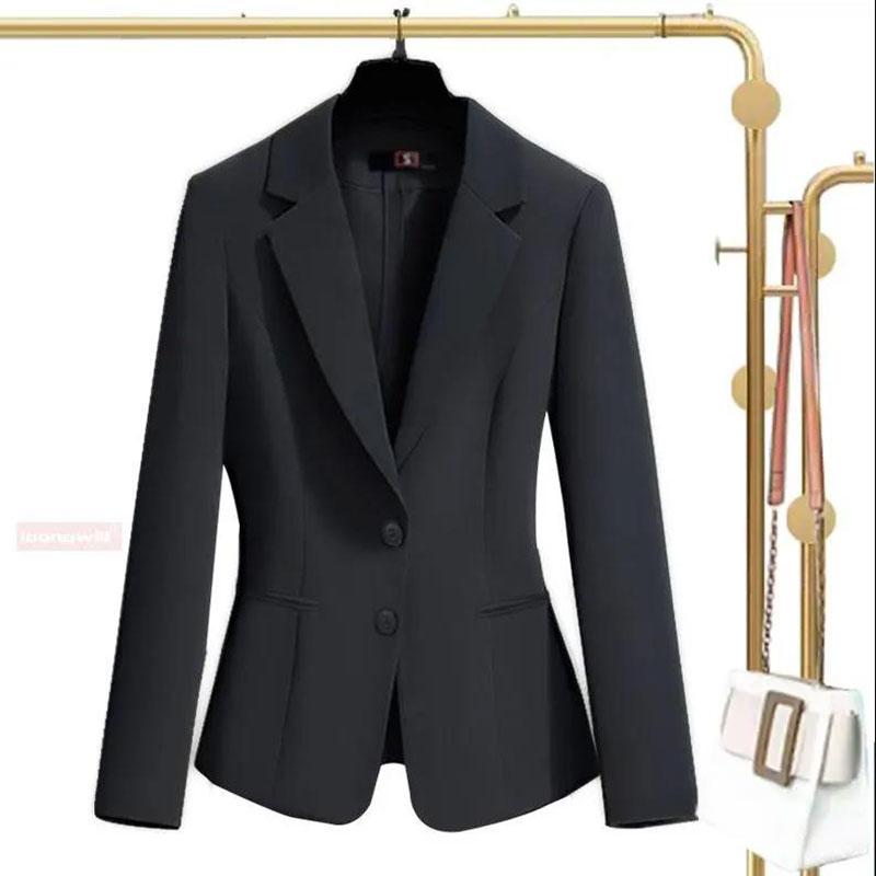 Professional Blazer Suit Female Temperament Solid Color Coat Tooling Single-breasted Set Two-piece Slim Work Clothes