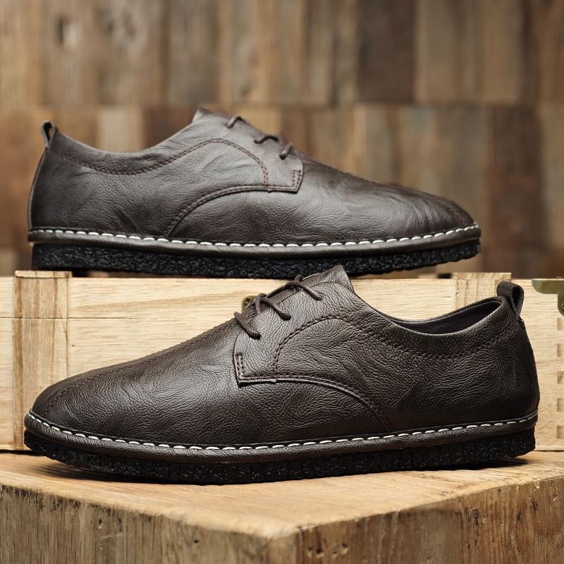 Classic Oxford Shoes British Style Handcrafted Soles Men's Genuine Leather Shoes Lightweight Breathable Men's Formal Shoes