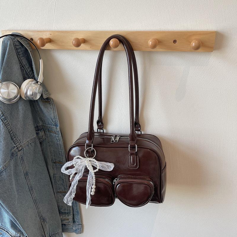 Popular Bag Women's Large-capacity New Summer Versatile Shoulder Underarm Bag Commuter Bowling Bag