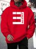 Men's Casual Winter Hooded Sweatshirt Regular Fit Machine Washable Trendy Streetwear for Everyday Comfort Easy Care Clothing