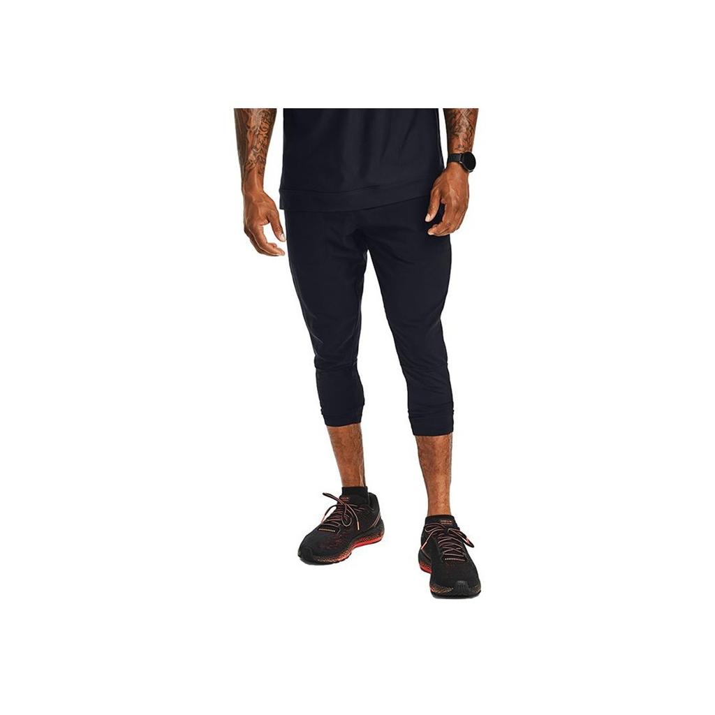 Under Armour Running Woven Breathable Cropped Straight-Leg Pants Men Bottoms Black 1358546-001