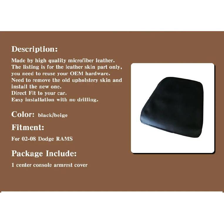 For Dodge Ram 2002-2008 2006 2007 Center Console Armrest Protection Cushion Breathable Armrest Box Cover Pad Car Accessories