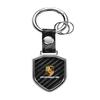 BMGB9 Carbon Fiber Matel Car Keychain Keyring Key Chain Pendant For Porsche Cayenne Panamera Macan Boxster Cayman 718 911 Sticker