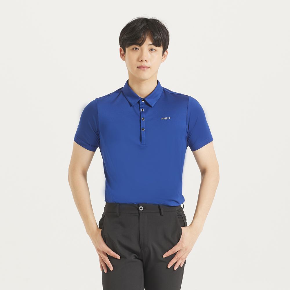 PGR Short Sleeve Collared T-Shirt Blue Gt-3312