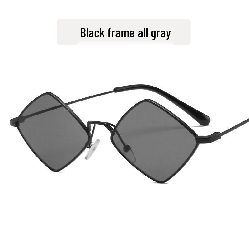 2020 European & American Retro Diamond Metal Irregular Sunglasses