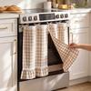 Cross-border Lace Oven Skirt, Short Curtain, Middle Opening of Curtain, Strap Cloth Cover, Short Curtain, Oven Curtain, Cabinet Curtain