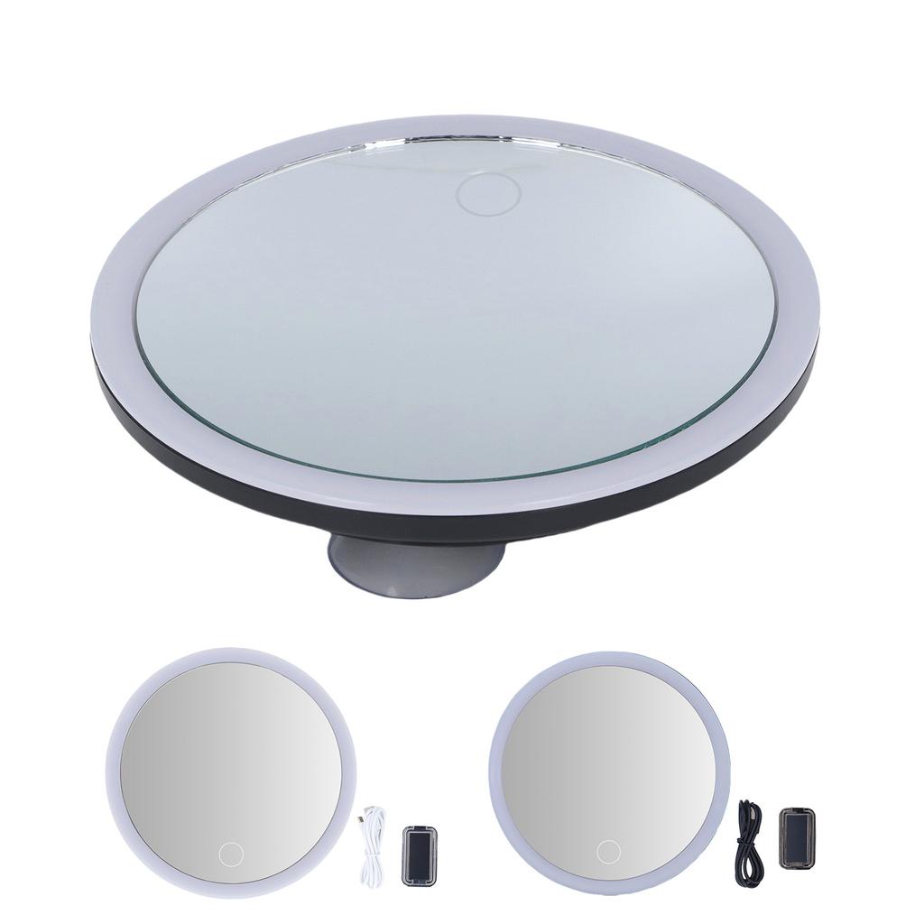 20X Beleuchteter Vergrößerungs-Make-up-Spiegel 3 Farben LED Kosmetikspiegel mit Licht Stufenloses Dimmen mit Saugfuß