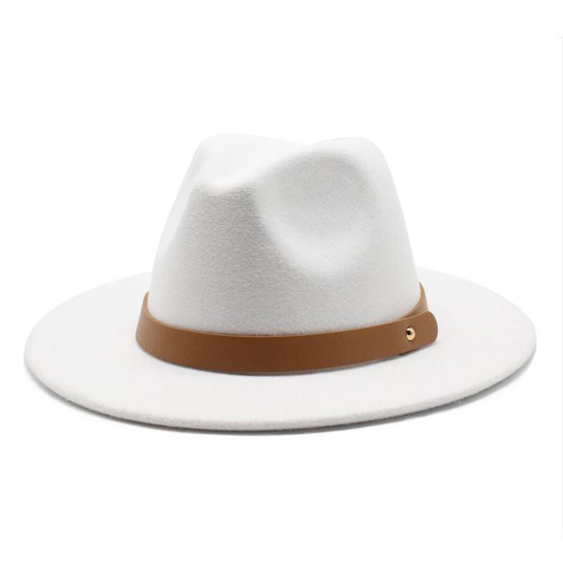Classic Fedora Hat With Wide Brim For Women Men Fall Winter Fashion Accessory