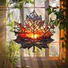 Fall Maple Leaf Sun Catcher Acrylic Fall Sun Catcher Pendant Seasonal Decor for Weekday Holiday Offices Home Birthday Apartment