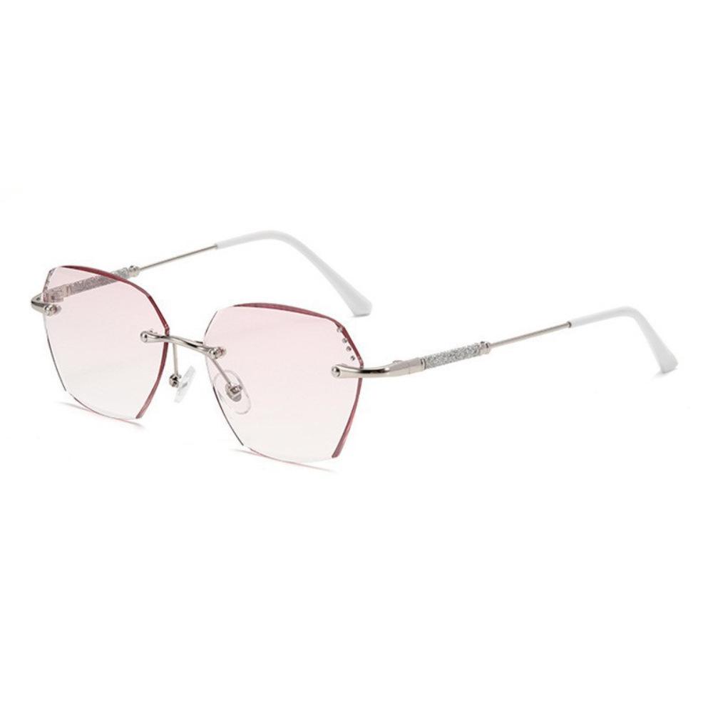 

High-End Anti-Blue Light Diamond Cut Rimless Reading Glasses for Seniors +150 - Anti-Blue Light