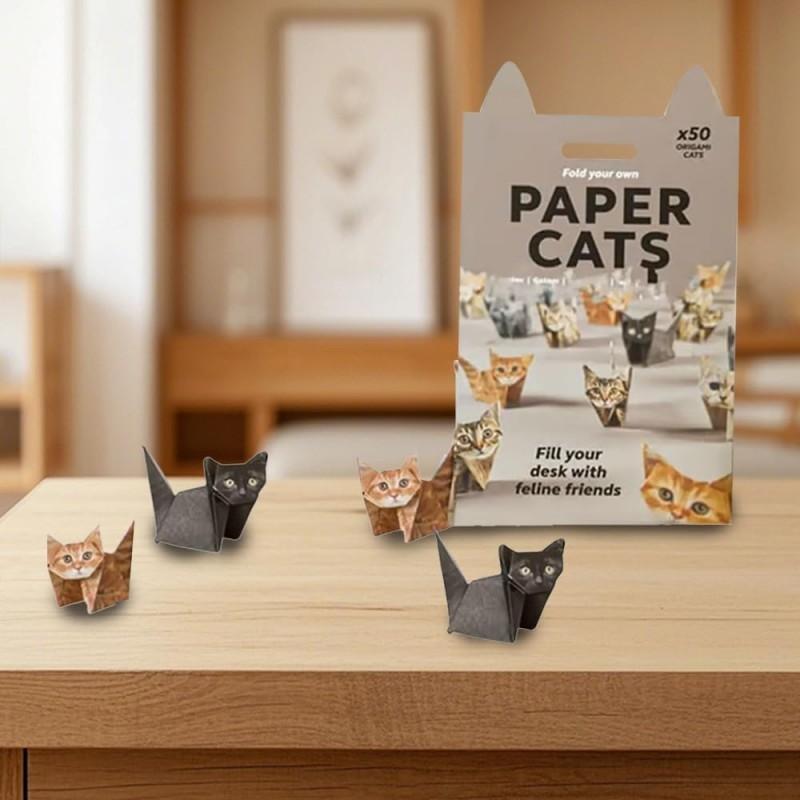 Cats Handmade DIY Paper Creative DIY Paper Cat Dog Dinosaur Folding Animal Folding Craft Paper Set for Home Decoration Gifts