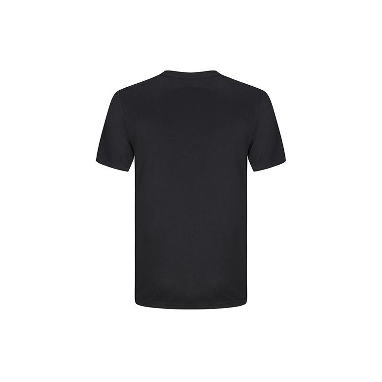 Adidas Printed Logo Casual Round Neck Knit Short Sleeve T-Shirt Unisex Tops Black Gold ADICLTS24TKP-BG