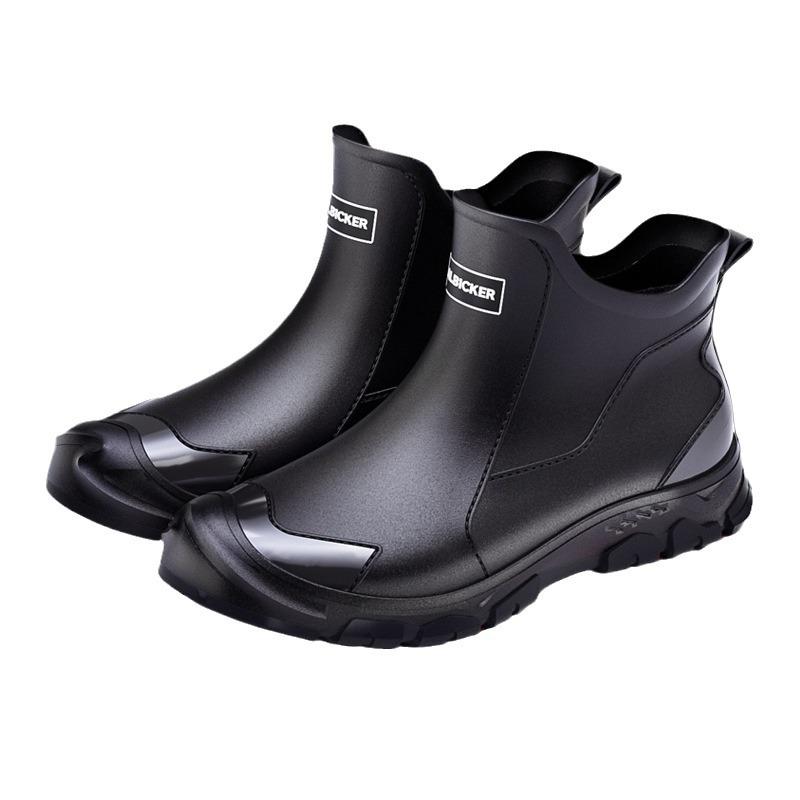 Korean Style Short Rain Boots 36-48: Fashionable Non-Slip Outdoor Rubber Shoes for Men, Women, and Kids