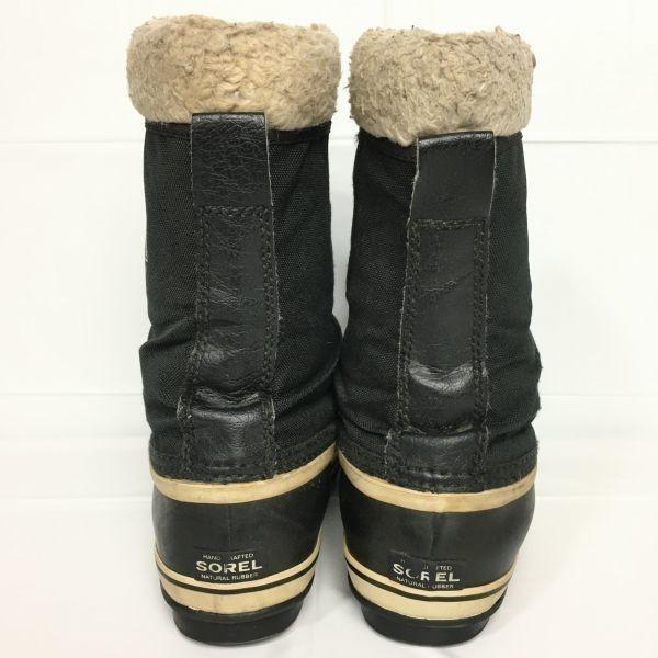 SOREL Snow Boots Liner Included Size 7 24.5-25.0-25.5 Black(USED)