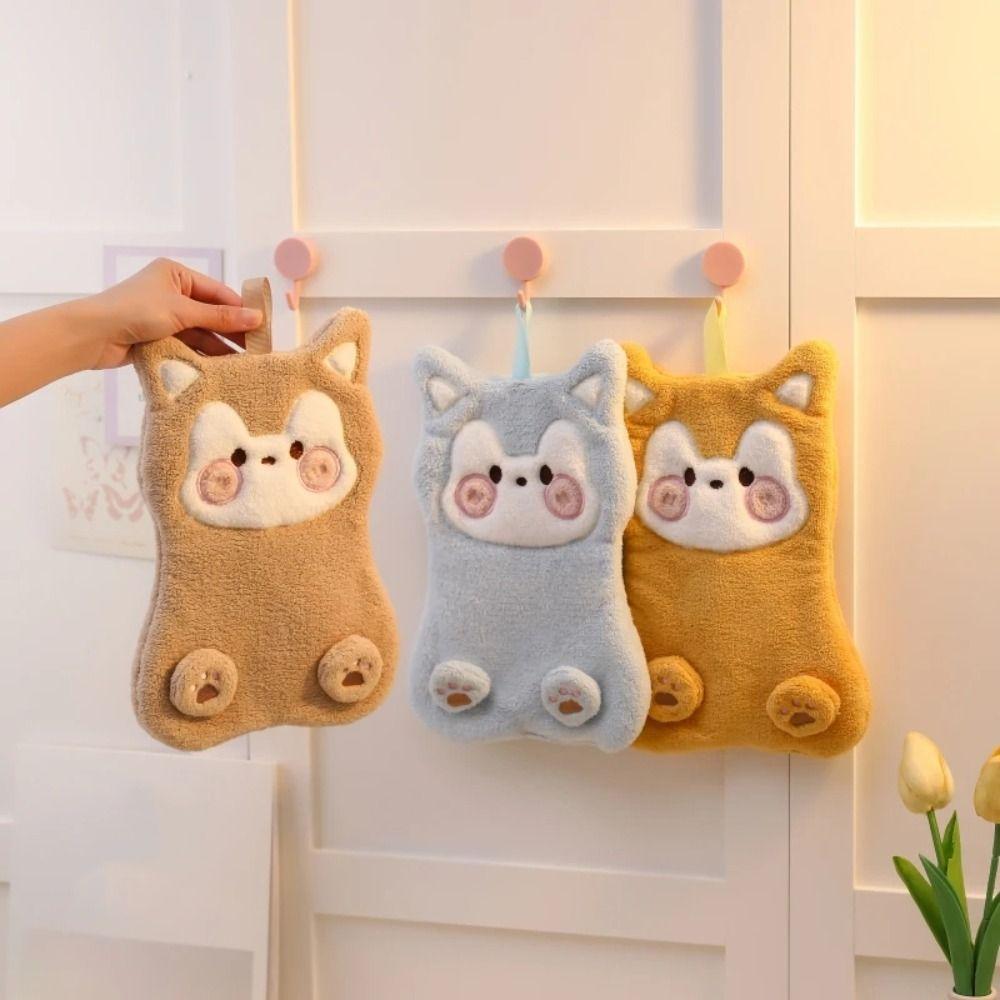 

2Pcs Microfiber Warm Bear Hand Towel Cute Animal Bath Towel Cleaning Towel Wiping Towel Household кофейный
