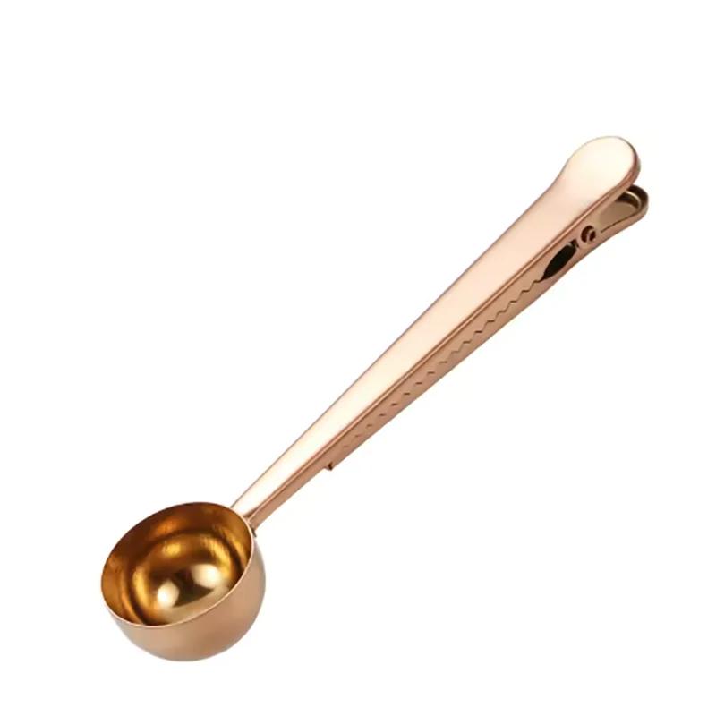 1 st-Kaffemätsked Multifunktionell Matförslutningsklämma Kryddmått Mjölkpulvermätsked Bakning