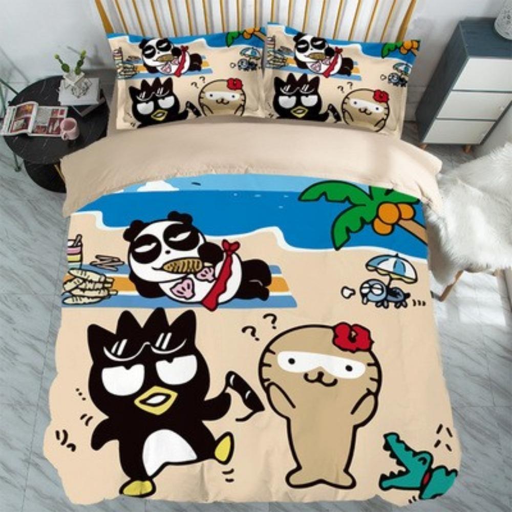 

Крутой пингвин Пододеяльник Наволочка Постельное белье МальчикДевочка Украшение спальни Детский-Подарок Односпальный Двуспальный Большой размер Застежка-молния Пододеяльник 90x200cm