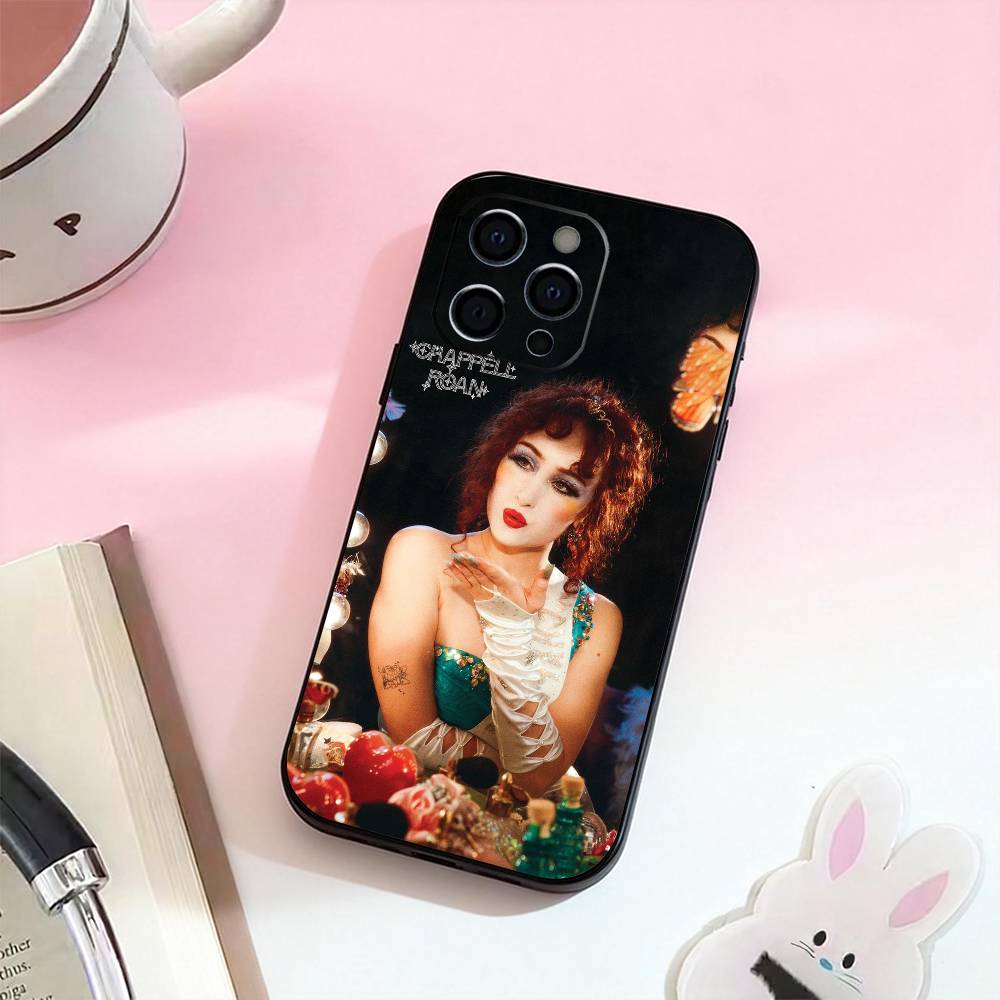 Singer C-Chappell Roan Phone Case For iPhone 17,16,15,14,13,12,11 Plus,Pro Max,Soft Silicone Black Cover