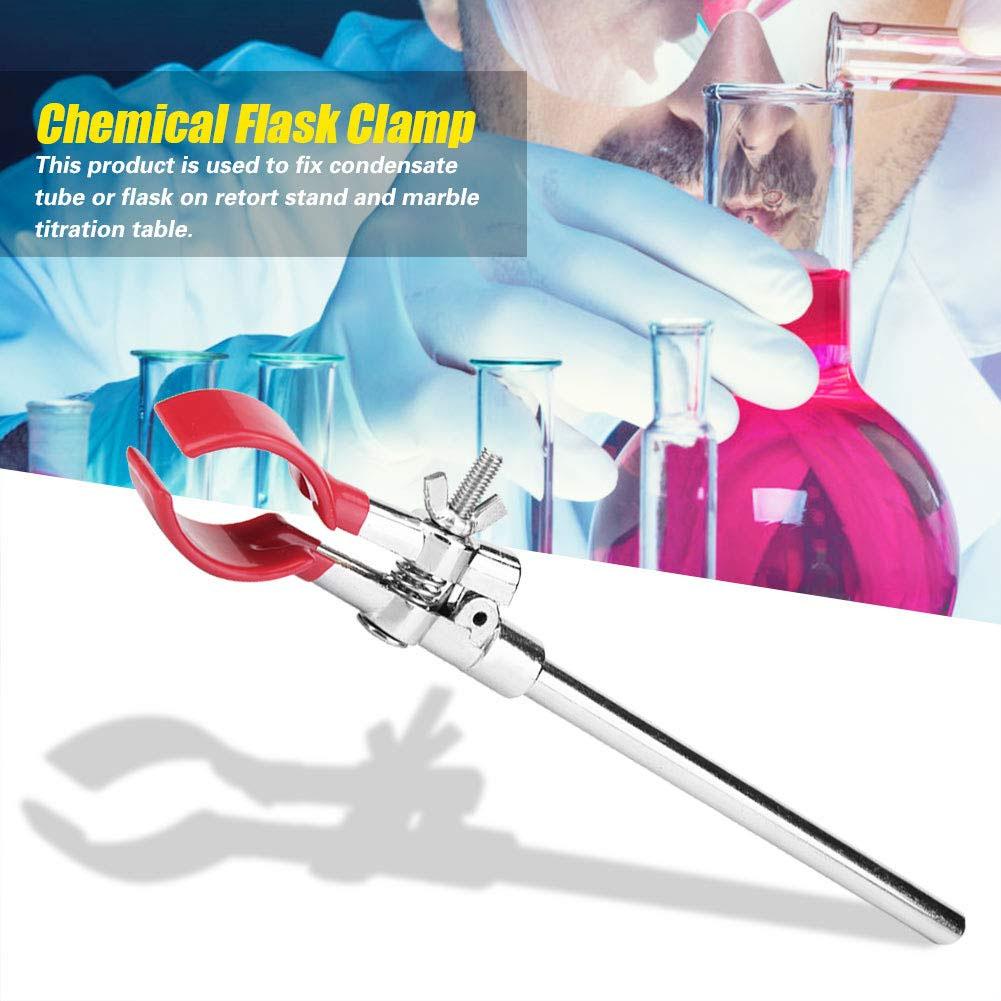 Dip Flask Clamp Electroplated Double Regulator Fixed Multifunctional Clamp (Red)