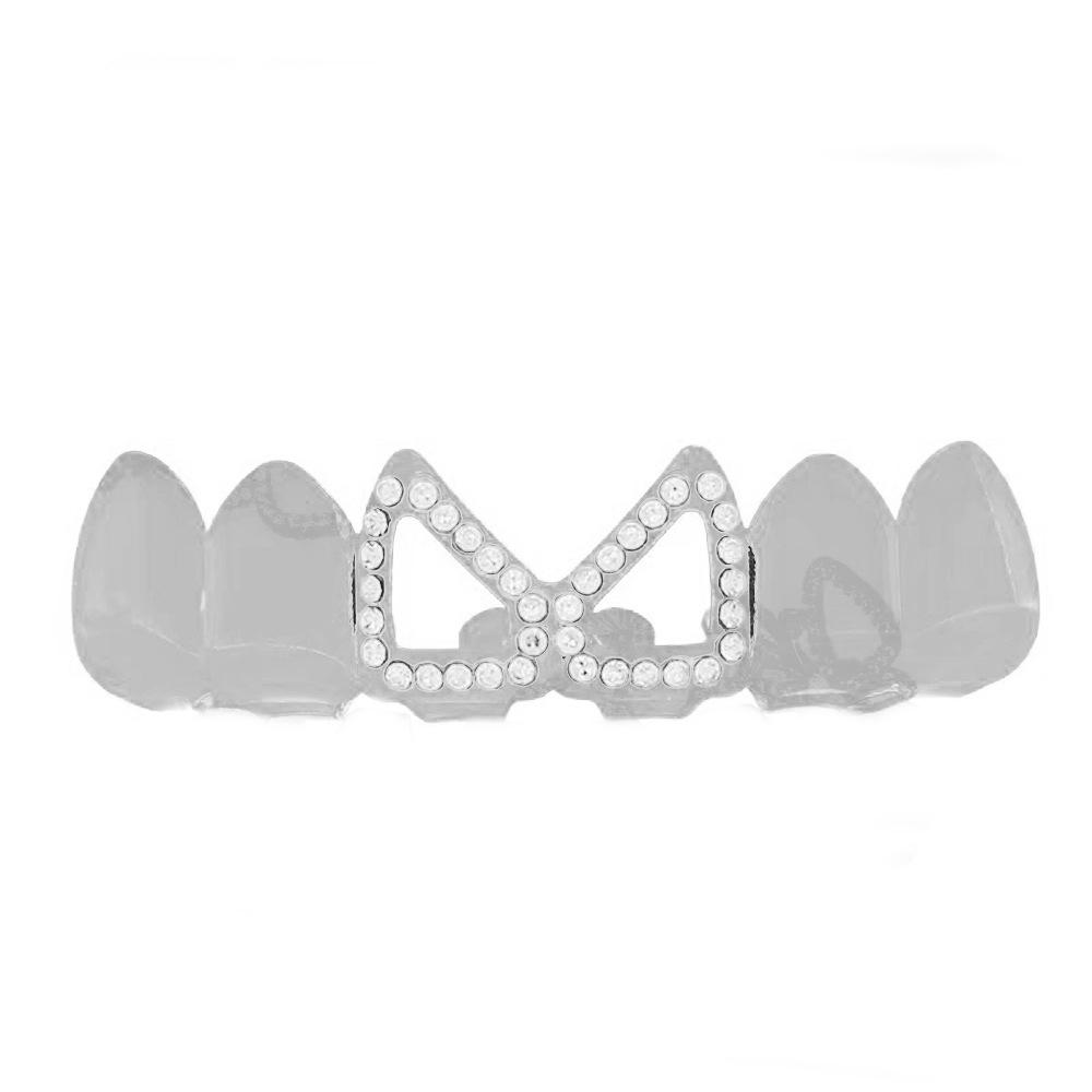 18K Gold Plated Butterfly Diamond Hip Hop Grill Teeth Jewelry