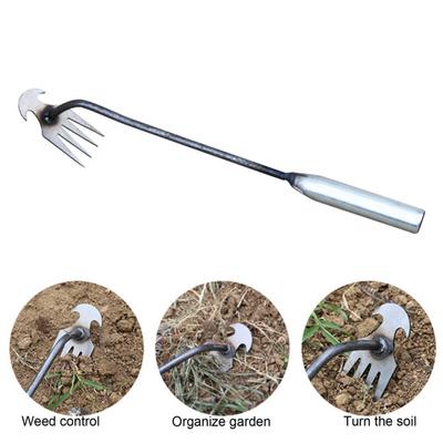 Vytrhávač plevele 4-drápová hlava Ostrá čepel Pohodlná rukojeť Odstraňte plevel bez námahy Nástroj na vytrhávání plevele z nerezové oceli
