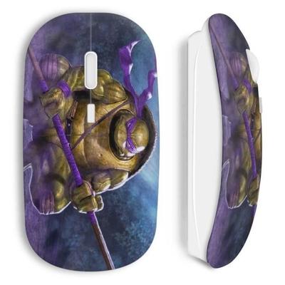 Souris Sans Fil - Tortue Ninja - Violet - USB Wifi - Compatible Mac Et PC - Ergonomique