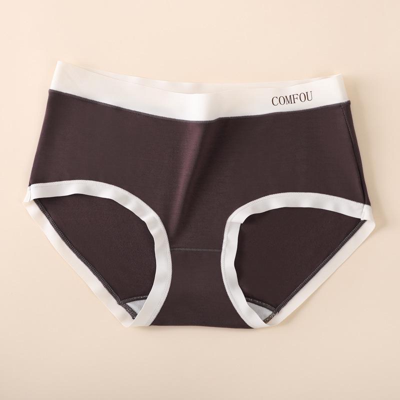 Modal Seamless Women's Mid-Waist Plus Size Panties with 5A Antibacterial Crotch