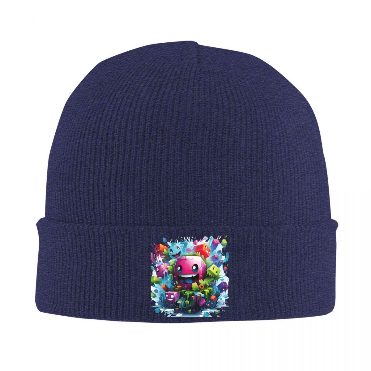 

Game Geometry Dash Runner Knitted Caps for Women Men Beanie Winter Hat Acrylic Geometric Dash Hip Hop Caps