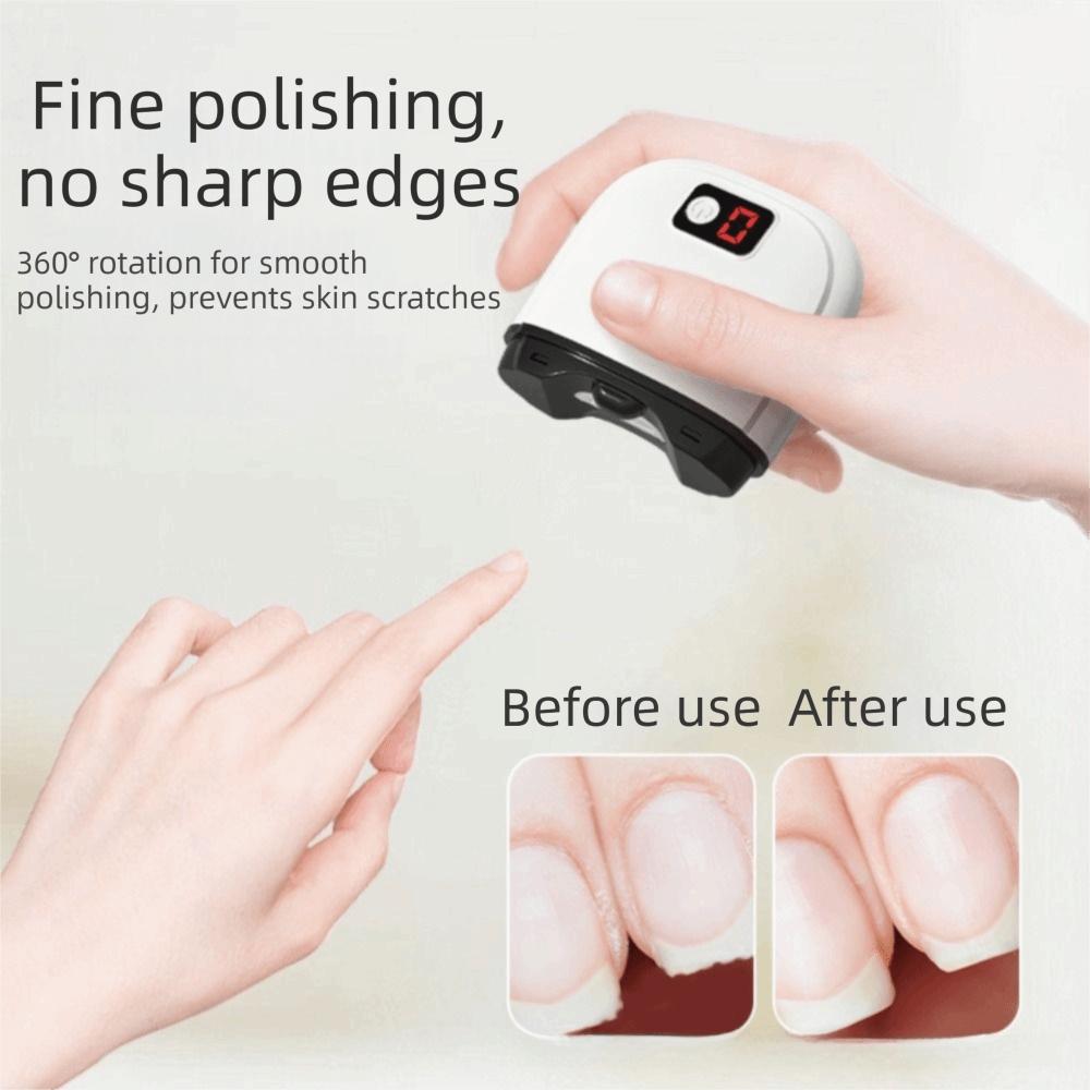 LED Light Automatic Nail Trimmer Rechargeable Mini Nail Cutter Efficient Manicure Tools Home Use