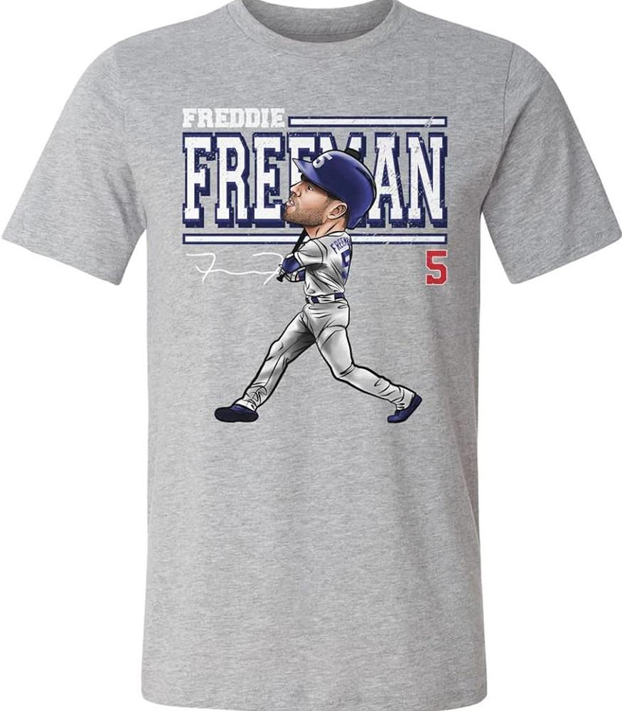 HOT NEW Freddie Freeman caricature Gray T-shirt TEE All sizes JJ4741 Unisex T-Shirt XL