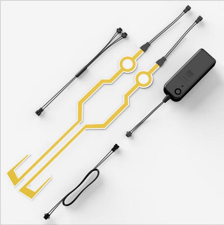 Striscia LED Luminosa per Casco da Motociclista per la Sicurezza nella Guida Notturna