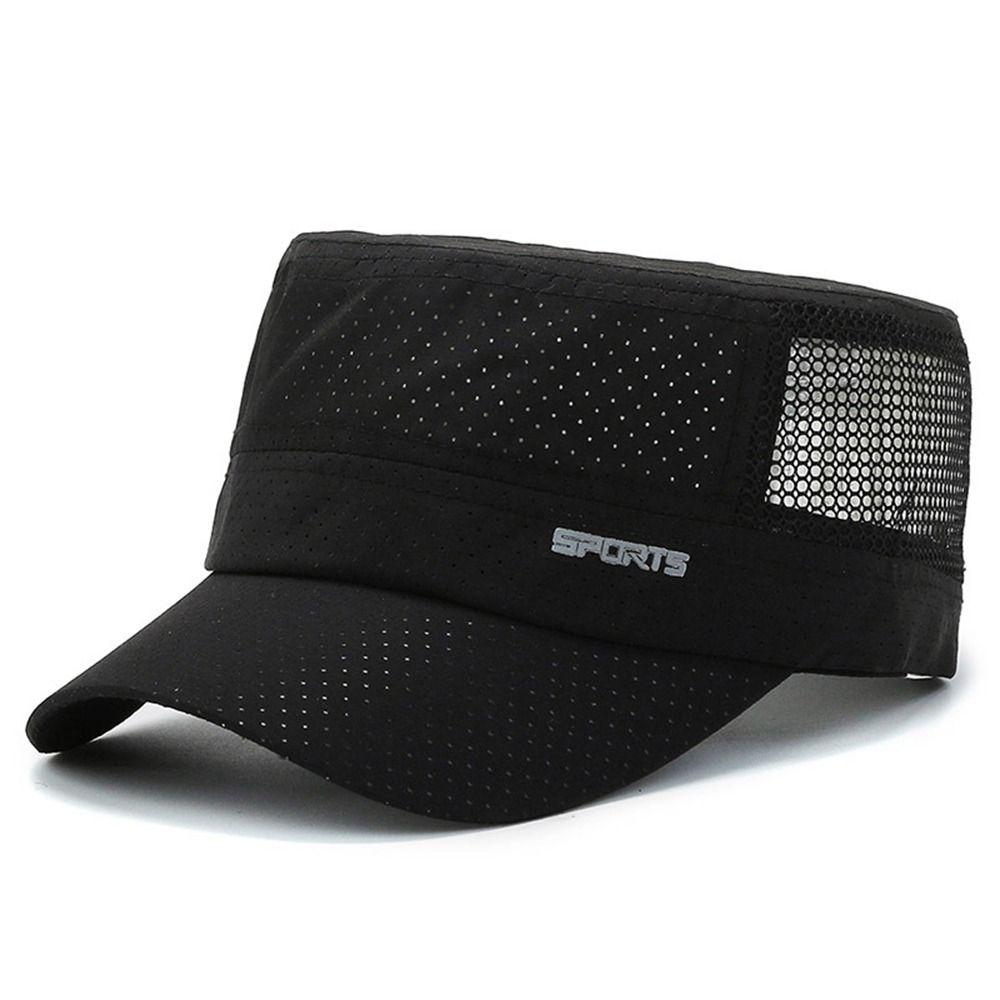 Mesh Flat Top Hat Quick Dry Sun Hat New Peaked Cap  Outdoor