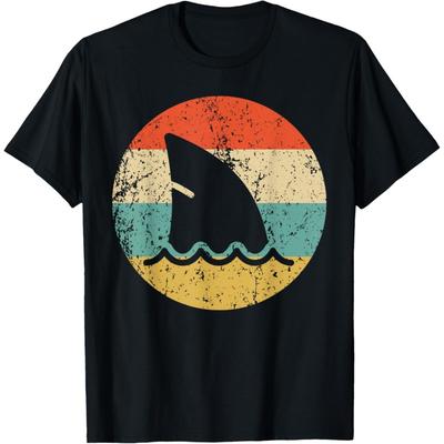 Shark Fin Retro Style Shark T-Shirt