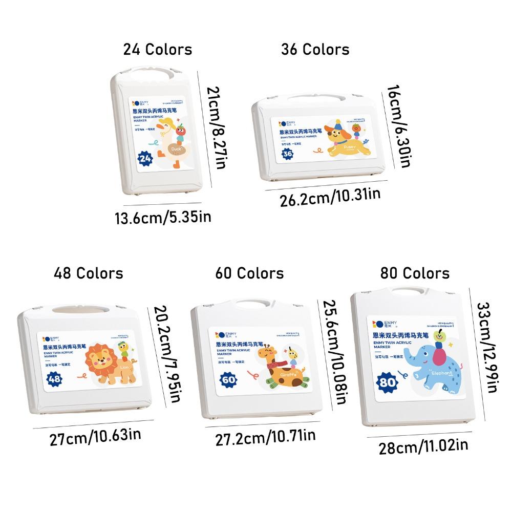 Hook Liner 24/36/48/60/80 Colors Art Marker Pens Child Painting Graffiti Pens DIY Crafts