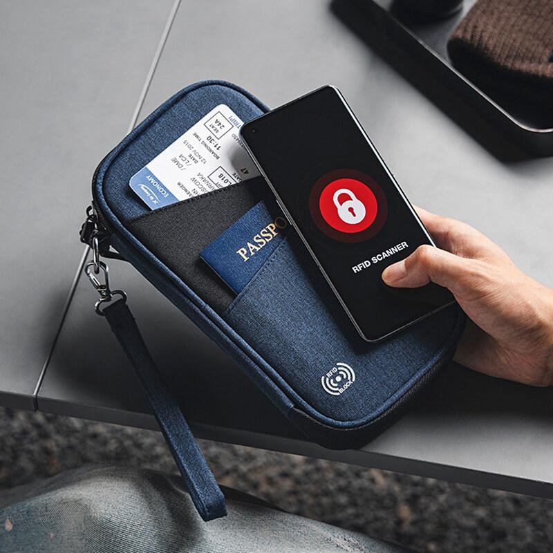 RFID Anti-theft Passport Flight Ticket Holder Wallet Large Capacity Document Bag Travel Card Bag Multi Functional Boarding Tote Bag