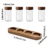 4PCS Moisture-proof Glass Seasoning Jars Transparent Salt Seasoning Organizer  Seasoning Container