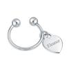 Chaveiro de identificação com etiqueta de coração, ponta de parafuso de esfera, ferradura, chaveiro de formatura, prata esterlina, personalizado, Engr, feminino, .925