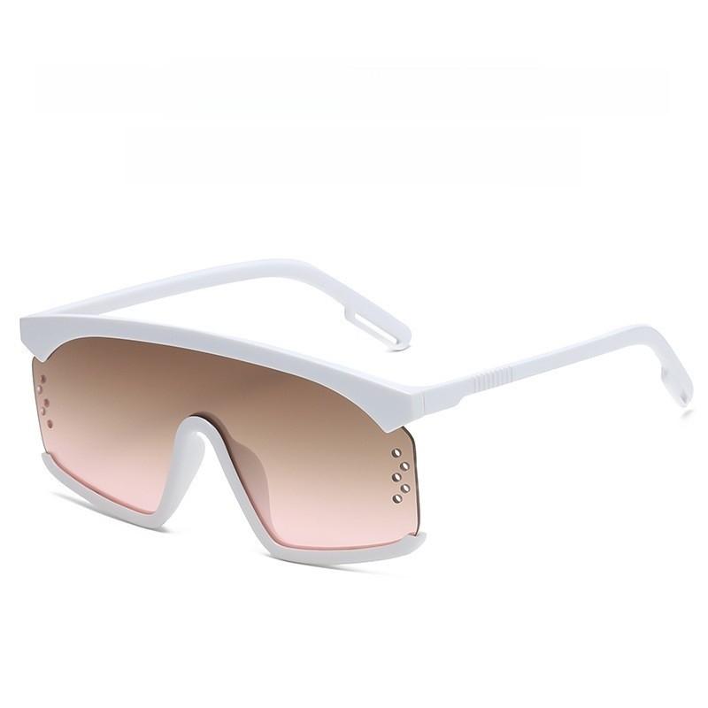 Vintage Retro Large Frame Sunglasses With Gradient Ocean Lenses For Women Summer Fashion