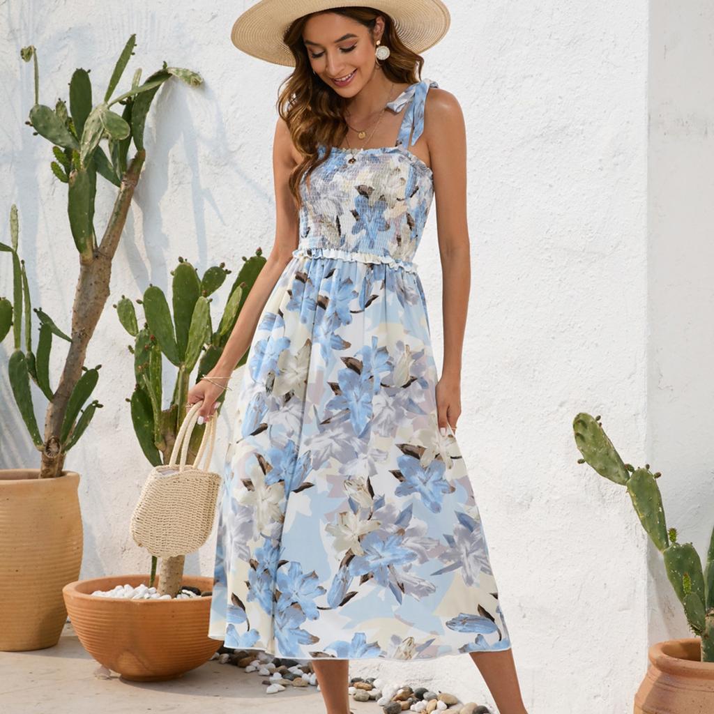 Women's Summer Dress Casual Loose Long Beach Vacation Dresses