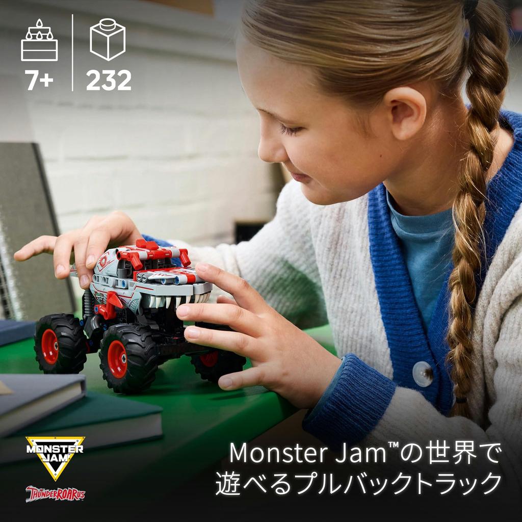 LEGO Technic Monster Jam ThunderROARus Pull-Back Toy Block789Vehicle Car Mini Car 42200