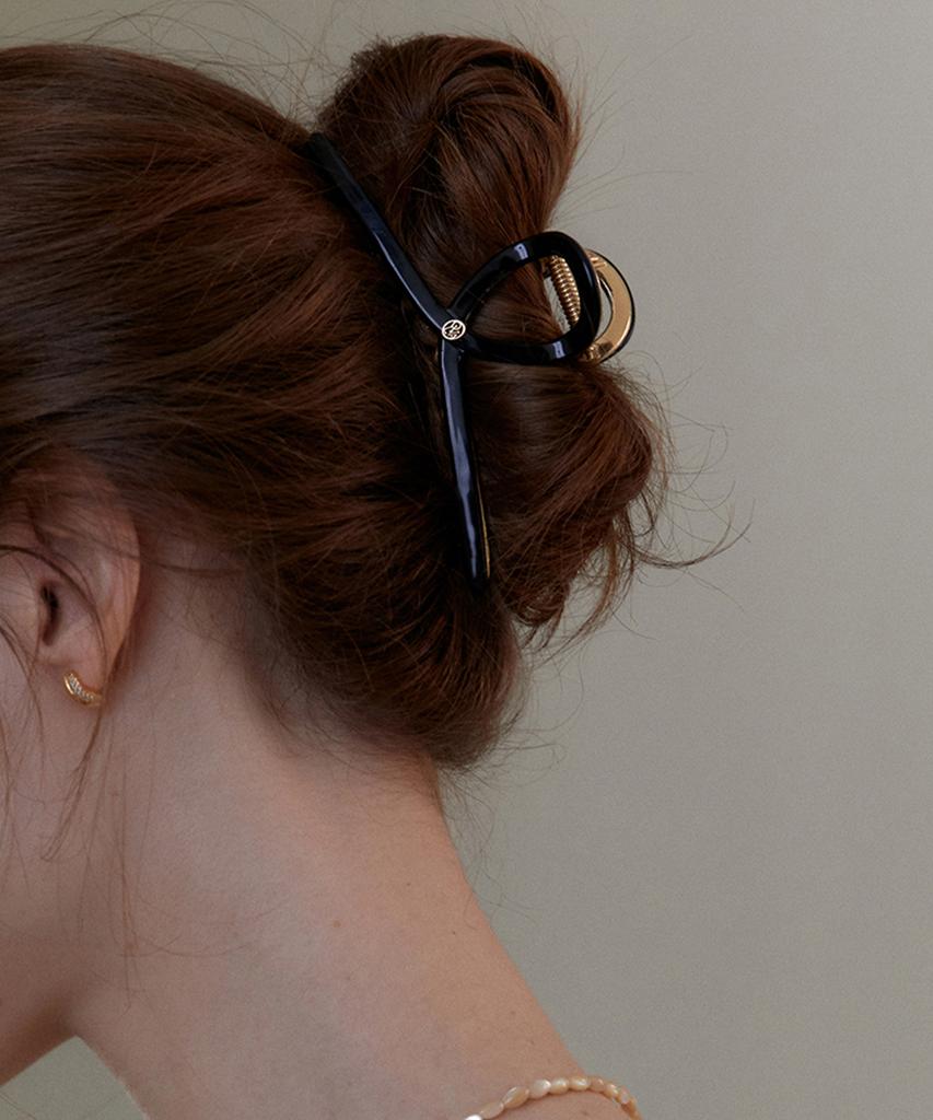 Obla Twist Metal Point Hair Clip (Real Black) Hc003