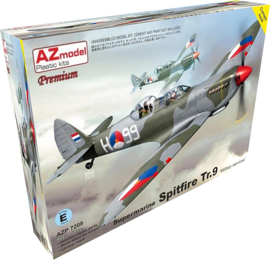 AZ Models Supermarine Spitfire Specifica Militare Edizione Premium Kit Modello in Plastica AZMP7208 1/72 TR.9