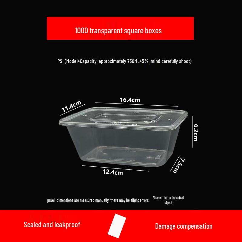 Disposable Rectangular Takeout Container