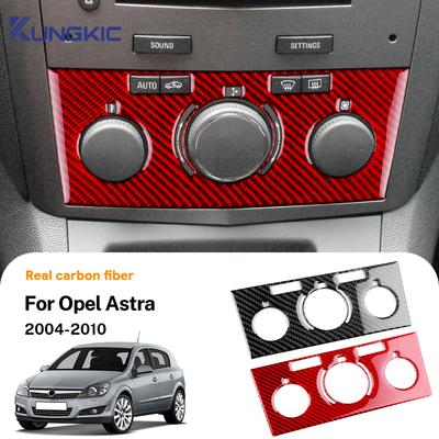 Real Soft Carbon Fiber Sticker For Vauxhall Opel Astra H MK5 2004 2005 2006 2007 2008 2009 2010 LHD RHD Car CD AC Frame Panel