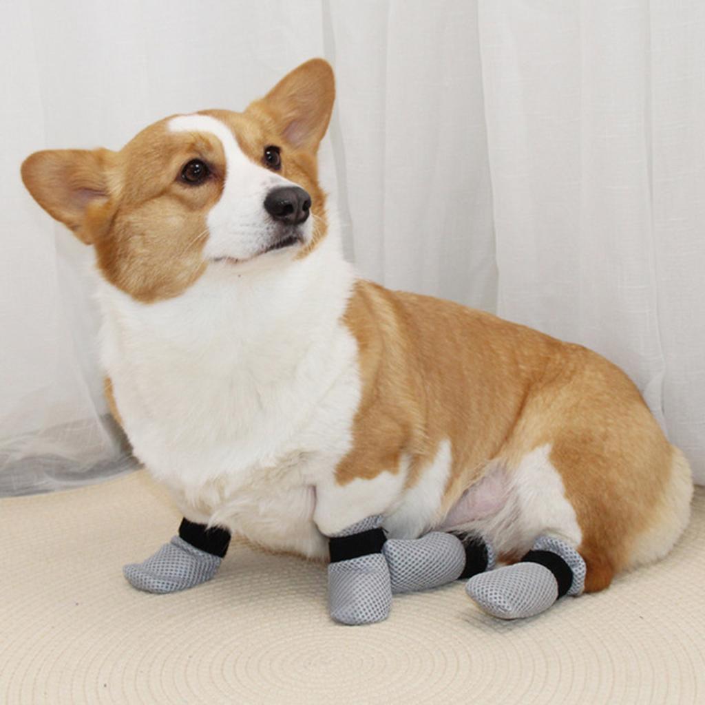 Dog Paw Protector Socks Antislip Dog Shoes for Bathing Pet Mesh Foot Covers Antiskid Socks Pet Dog Grooming Paw Cover
