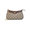 Gucci Ophidia Double G Logo Zipper Closure Canvas And Leather Mahjong Bag Women Shoulder Bag Beige Ebony 764960-K9GSG-8367