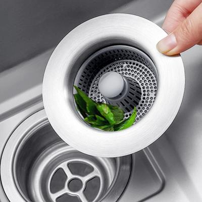 Küchensieb Spüle Universal Edelstahlbecken Pop-Up Sprungkern Beckenabflussfilter Haarfänger Spülbeckensieb Stöpsel