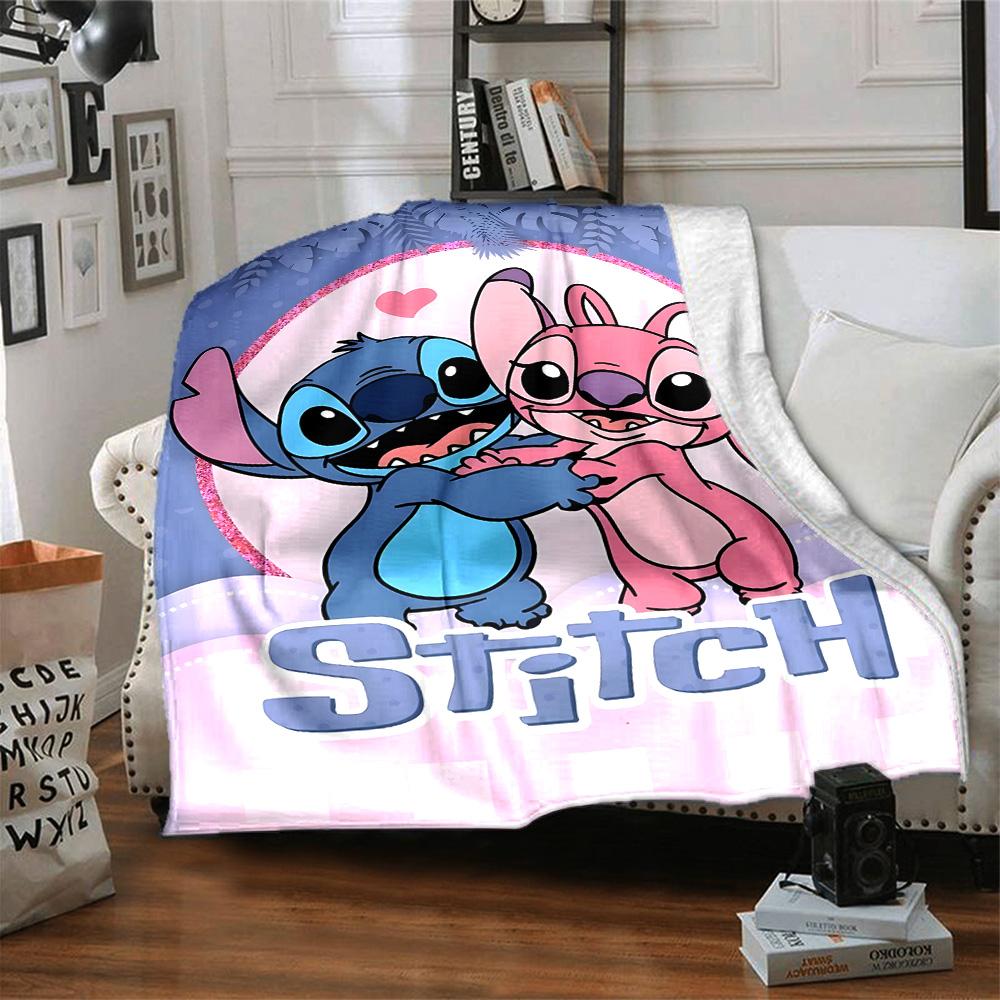 1pc S-Stitch18 Blanket, Gift, for Men and Women, Soft Blanket, Good for Sofa Bed Couch Travel, Lightweight Flannel Blanket