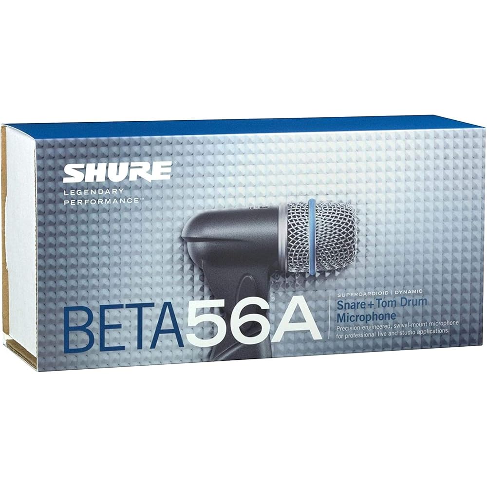 Shure Beta 56A Dynamic Snare Tom Microphone Supercardioid Live Performance Microphone