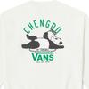 Vans City Series Letter Panda Pattern Printed Crewneck Sweatshirt Unisex Sweatshirt Off-White VN000KQCFS8